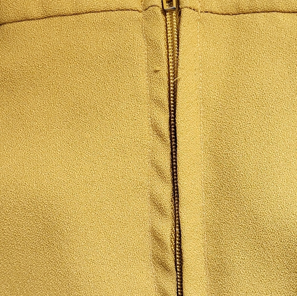 Mr. Mench of Dallas vtg 70s mustard yellow polyester small pantsuit - Picture 4 of 7